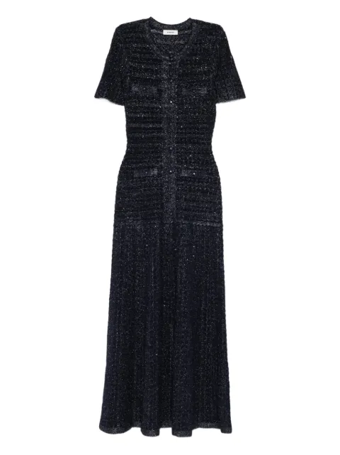 SANDRO rhinestone knit maxi dress Blue SFPRO04656