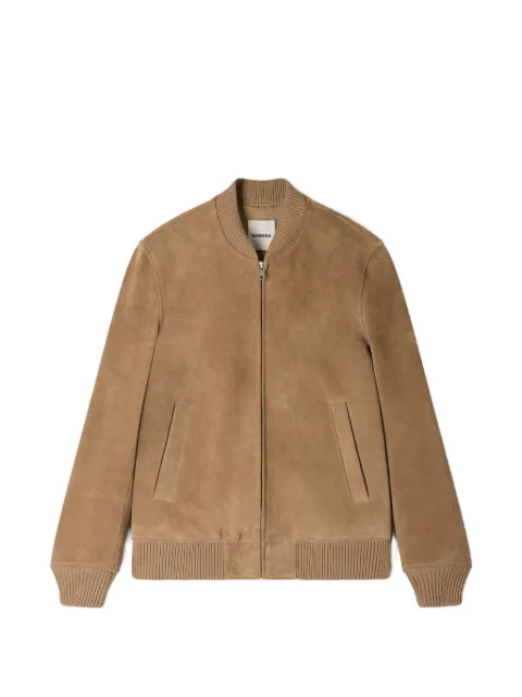 SANDRO zip-up split suede jacket Brown SHPBL01353