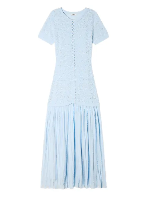 SANDRO beaded knit maxi dress Blue SFPRO04648