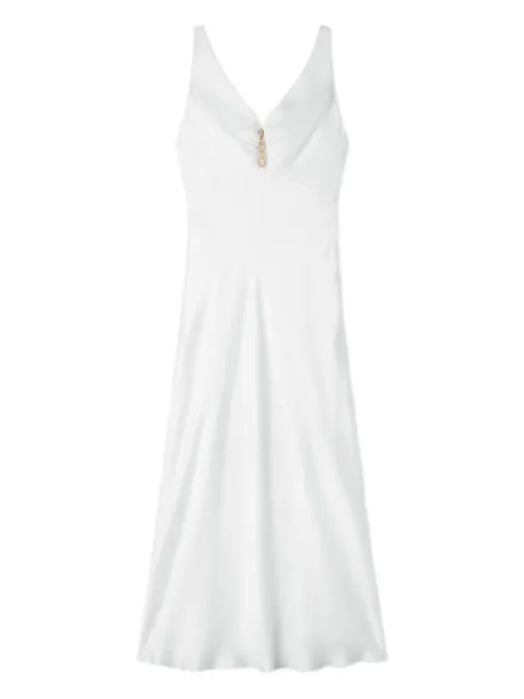 SANDRO jewel satin-effect maxi dress White SFPRO04661