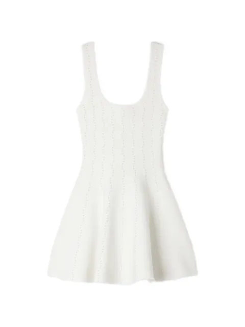 SANDRO beaded knit mini dress White SFPRO04830