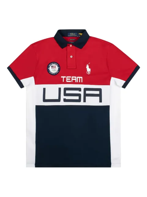 Polo Ralph Lauren Team USA-print polo shirt Red 710802930002