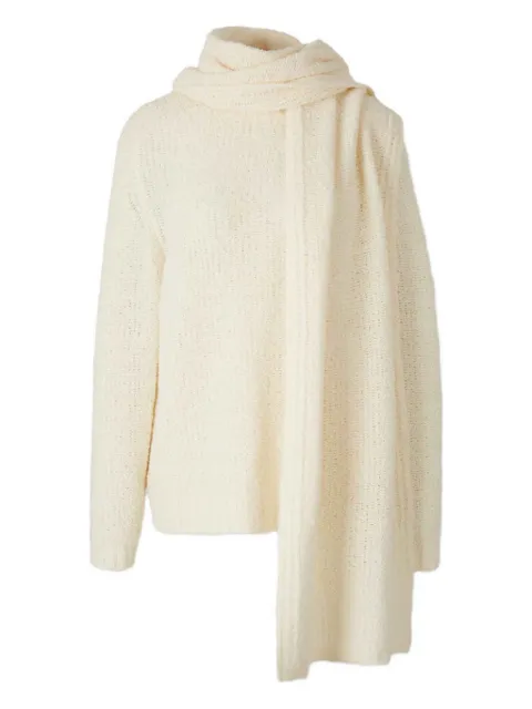 STAUD scarf-detail sweater Neutrals R24F3136BU44POLYLANA31MRCRZDWO25NY