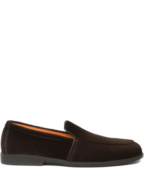 Santoni suede panelled loafers Brown MGAR18829SMOSEGS