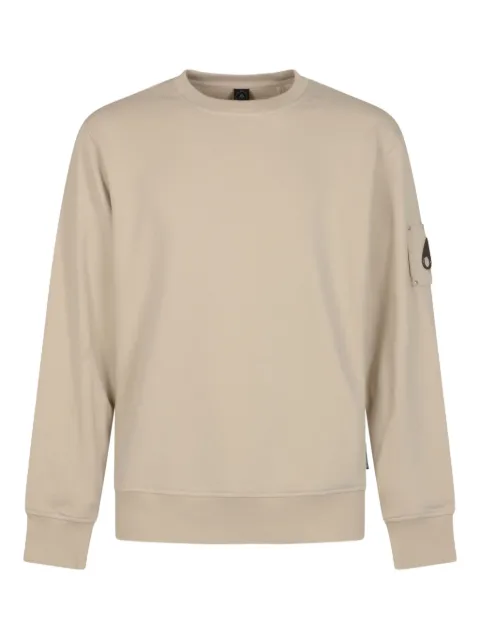 Moose Knuckles logo-patch sweatshirt Neutrals M35MS7061705