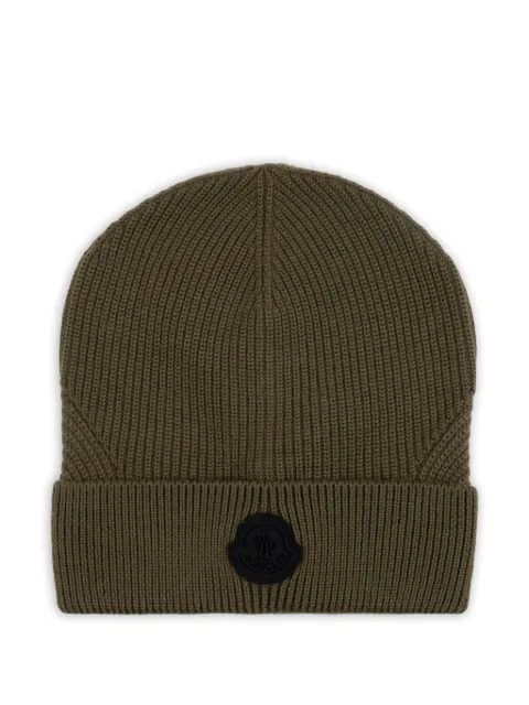 Moncler ribbed-knit beanie hat Green 913B00049M113182G