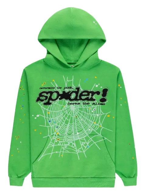 SP5DER Punk V2 hoodie Green SP5DER208