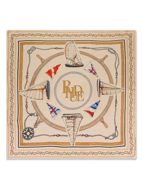 RHUDE printed scarf Neutrals RHSS24ECOMSCFMUL