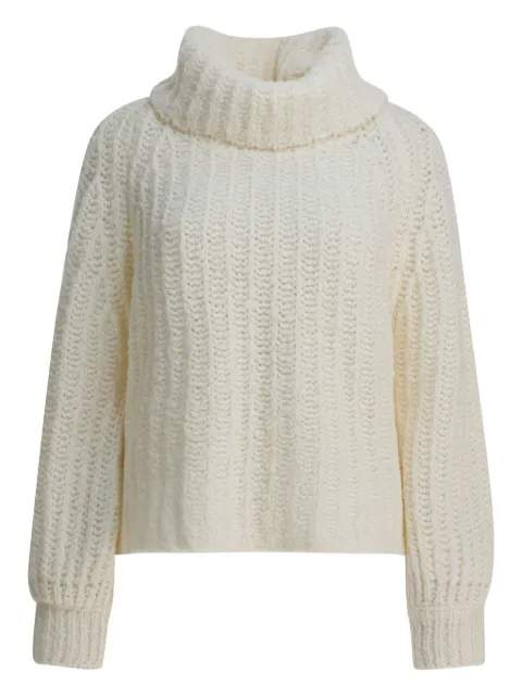 RAKKI roll-neck sweater White MYRABIANCOLANA