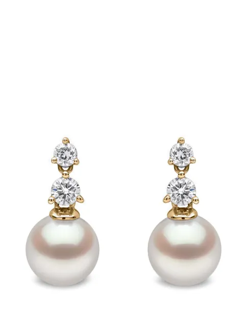 Yoko London 18K yellow gold akoya pearl and diamond earrings Gold QYE24006X