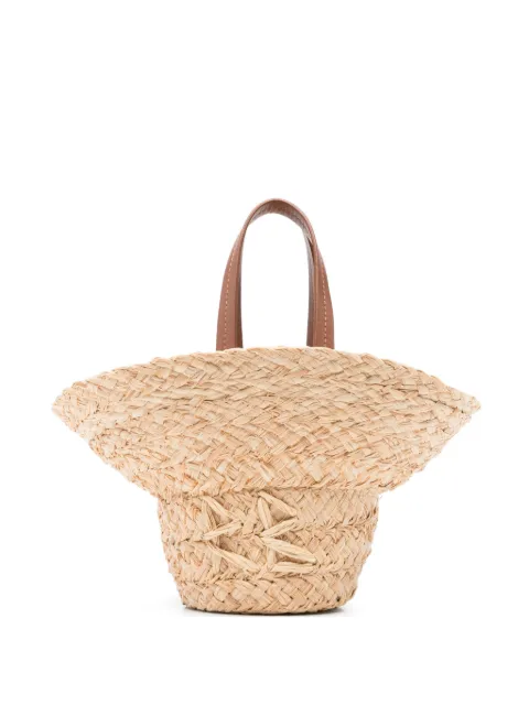 Ruslan Baginskiy hat-shaped straw tote bag Neutrals HSB036STR50L