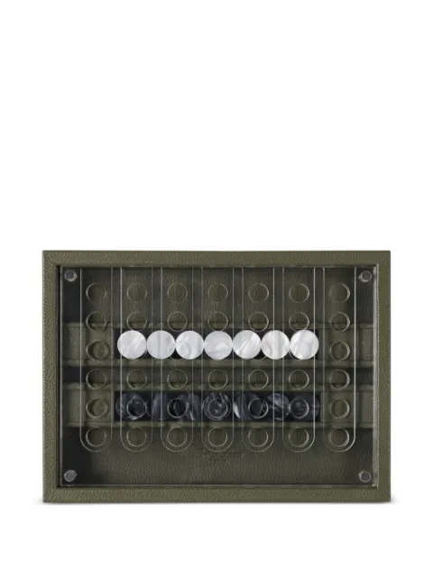 Hector Saxe Four In a Row leather game set Green P401KAKI