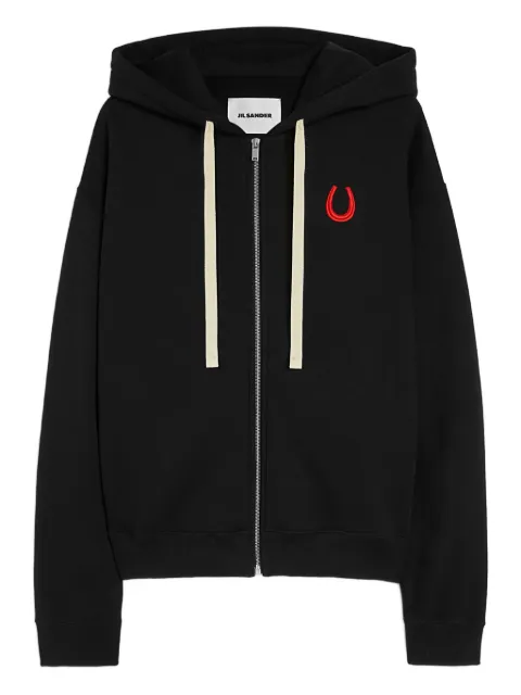Jil Sander cotton Terry zip-up sweatshirt Black J54HG0001J20128