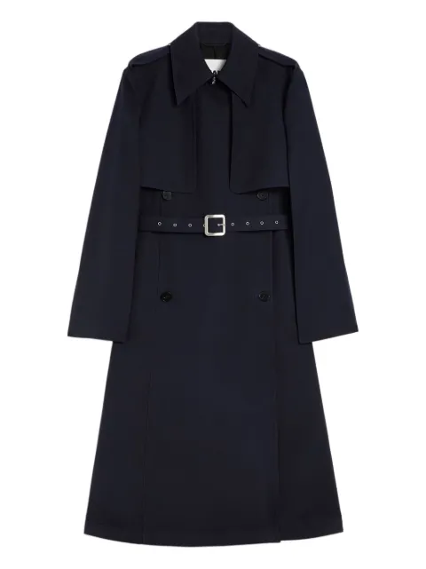 Jil Sander wool gabardine trench coat Blue J02SW0046J40002