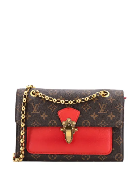 Louis Vuitton Pre-Owned Victoire Handbag Monogram Canvas and Leather shoulder bag Brown QQWWJRBZC2LVROA3