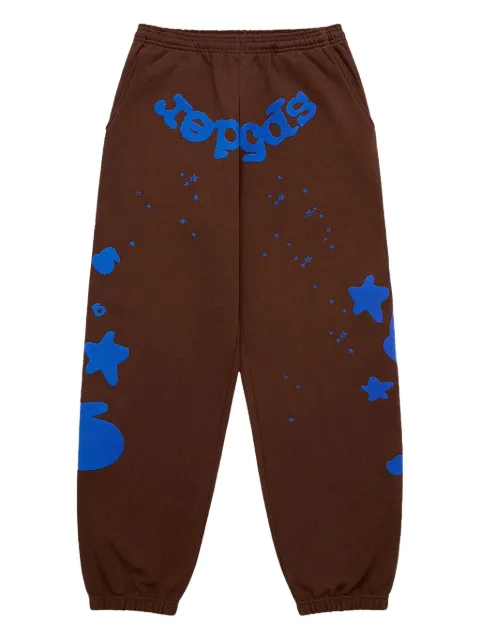 SP5DER Beluga V2 star-print track pants Brown SP5DER210
