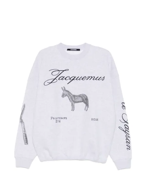 Jacquemus graphic-print jacquard sweatshirt Grey SSM00314AJ00174