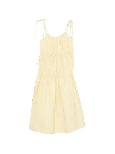 LIBEROWE Ella tiered midi dress Yellow DR40SYELLADRESS