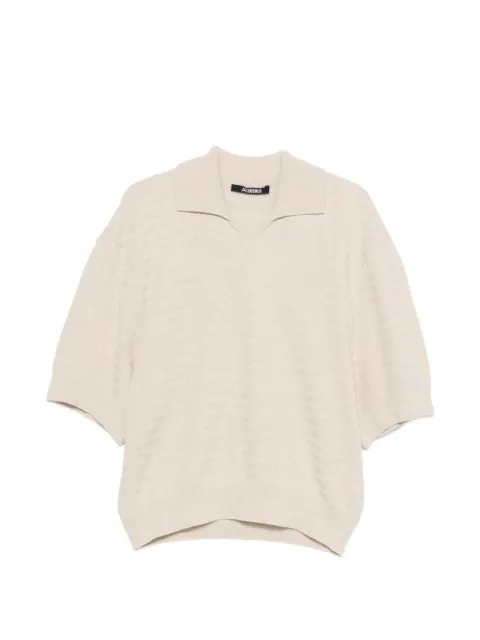 Jacquemus V-neck T-shirt Neutrals POM00613AK00302