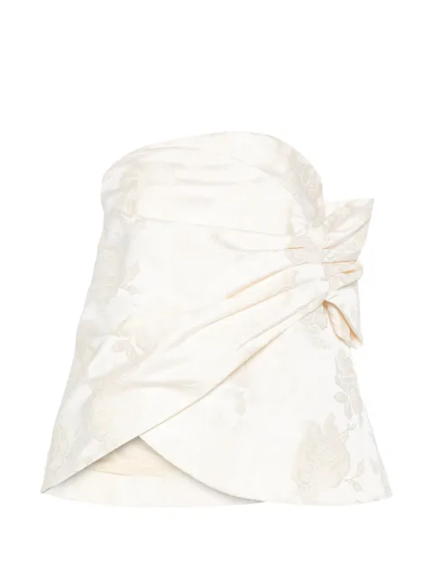 Simone Rocha gathered flower top Neutrals 54281236