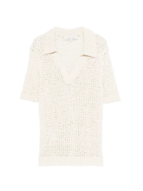 LIBEROWE V-neck knitted top Neutrals KTP6CMN