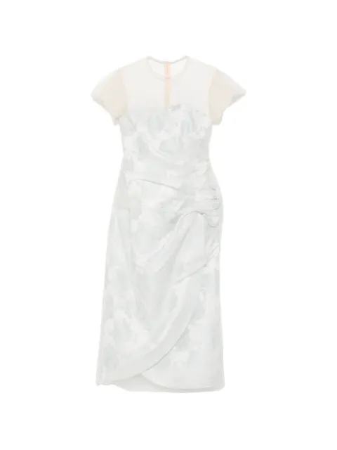 Simone Rocha layered gathered midi dress Blue 74531236