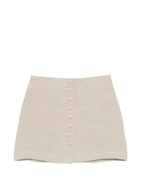 LIBEROWE buttoned mini skirt Neutrals SK12LB