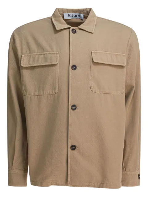 ALTUM button-fastening coat Neutrals OVERSHIRTSUEDEALMOND