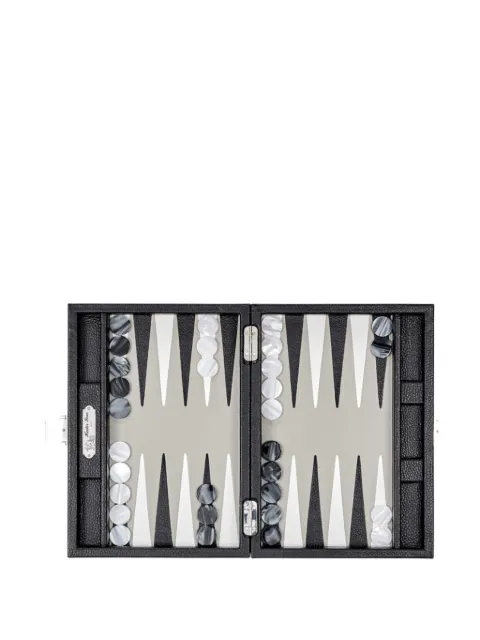 Hector Saxe leather backgammon set Black BM01TLNOIR