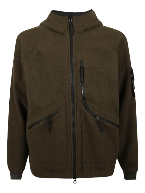 Stone Island hooded zip-up jacket Green K2S154100060S0214
