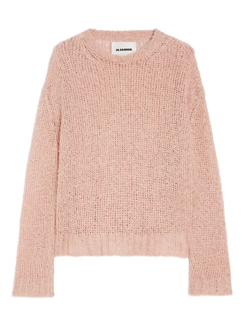 Jil Sander linen crew-neck sweater Pink J22GP0282J15479