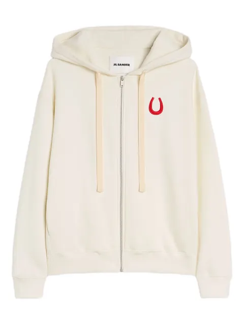 Jil Sander cotton terry zip-up sweatshirt Neutrals J53HG0001J20128