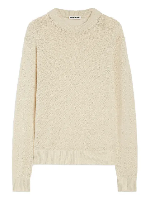 Jil Sander chunky-knit silk sweatshirt Neutrals J47GP0200J15472