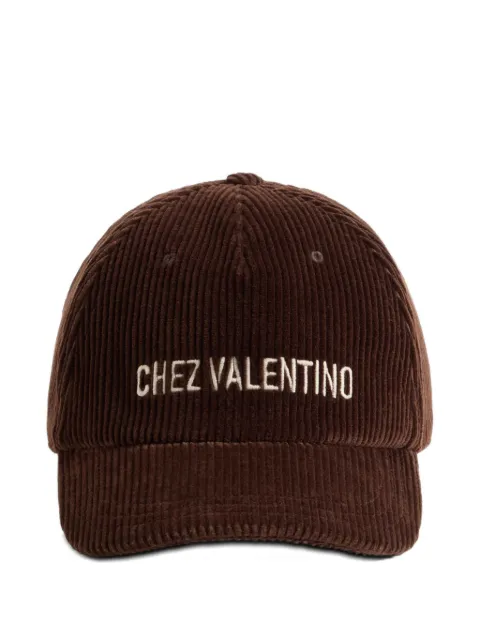 Valentino Garavani embroided baseball cap Brown YHDA41TQJ