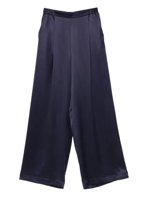 Carine Gilson Wide Leg Satin Pajama Pants Blue SD0574SC26MBL