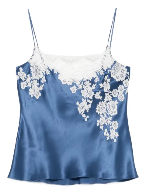Carine Gilson lace-details slip Blue JL0800HSC26AZURNAT