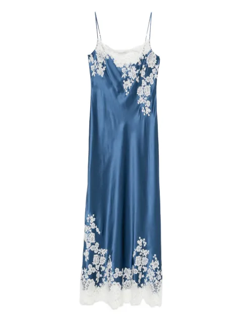 Carine Gilson lace-detail nightdress Blue JL0200DSC26AZURNAT
