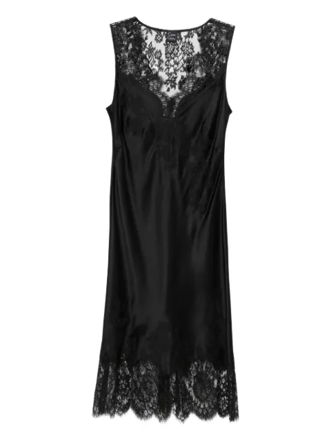 Carine Gilson lace V-neckline slip dress Black JL0336DEC26