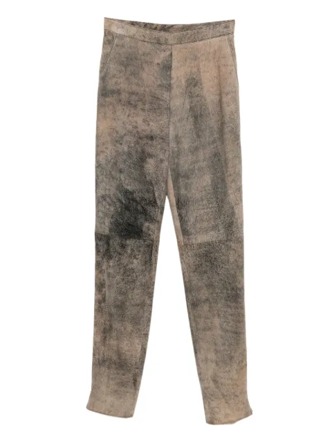 Romeo Gigli Pre-Owned 1990s suede trousers Neutrals RG480RR