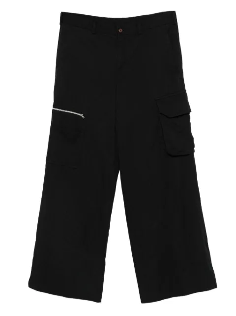 Black Comme Des Garçons zip-pocket cargo pants Black 1PP007052