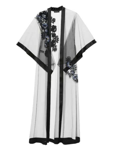 Carine Gilson embroidered robe Black 2503WDR022M00148