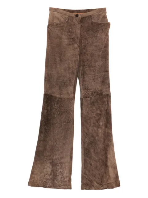 Romeo Gigli Pre-Owned 1990s suede trousers Brown 2503WDR027M004P