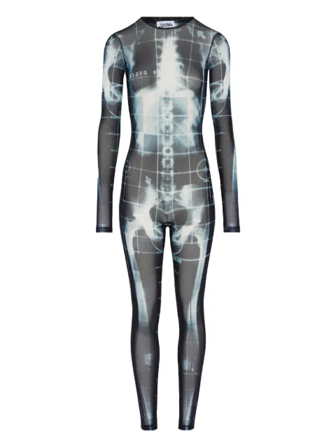 Jean Paul Gaultier crew-neck printed jumpsuit Black 2533FCB023T580