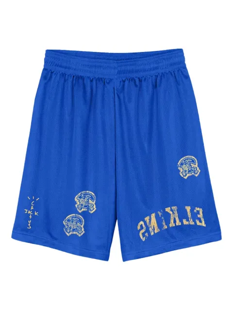 Travis Scott graphic-print short Blue 7Q2UDICE