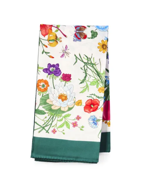 Gucci flora-print scarf White 8210613G001