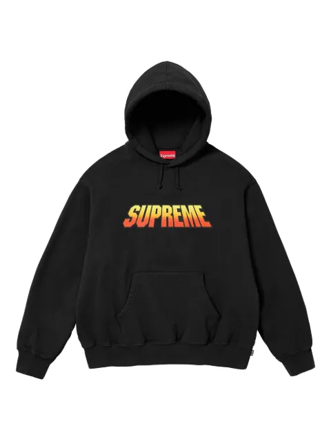 Supreme logo-print hoodie Black SU26216