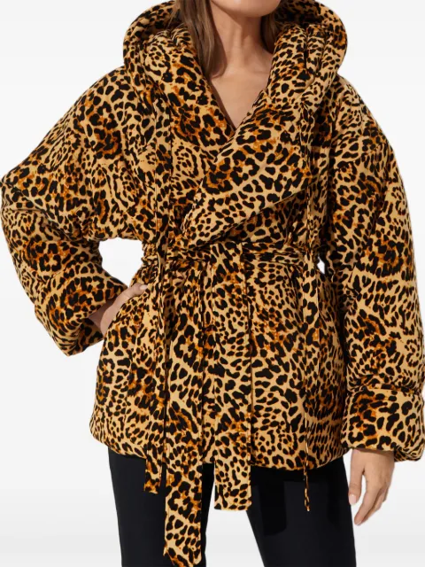 Norma Kamali tie-fastening padded jacket Brown KK3224PL624600CREAMYCAT