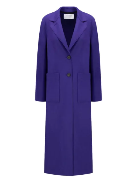 Harris Wharf London single-breasted coat Purple A1353MPSB580