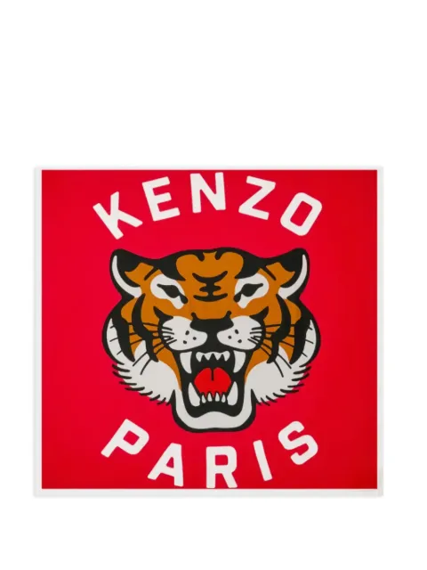 Kenzo Lucky Tiger scarf Red FE52EW320PEM