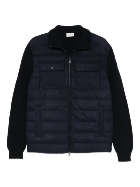 Moncler pocket zip sweater Blue K20919B00047M1115